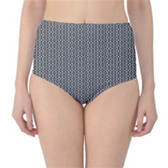 Black And White Triangles Classic High-waist Bikini Bottoms by Sparkle