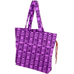 Digital Violet Drawstring Tote Bag by Sparkle