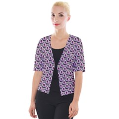 Flowers Pattern Cropped Button Cardigan by Sparkle