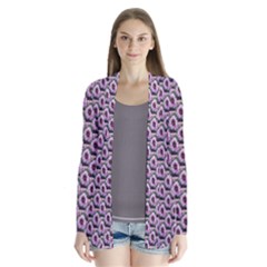 Flowers Pattern Drape Collar Cardigan by Sparkle