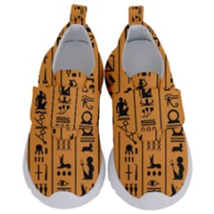 Egyptian Hieroglyphs Ancient Egypt Letters Papyrus Background Vector Old Egyptian Hieroglyph Writing Kids  Velcro No Lace Shoes by Wegoenart