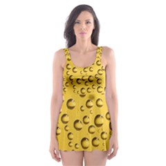 Beer Bubbles Skater Dress Swimsuit by Wegoenart
