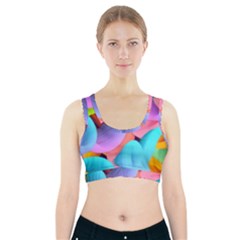 3d Color Swings Sports Bra With Pocket by Sparkle