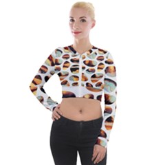 Gems Long Sleeve Cropped Velvet Jacket by Sparkle