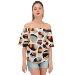 Gems Off Shoulder Short Sleeve Top by Sparkle