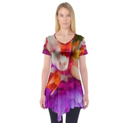 Poppy Flower Short Sleeve Tunic  by Sparkle