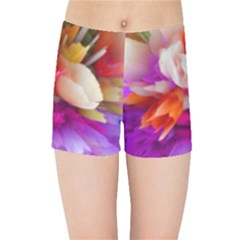 Poppy Flower Kids  Sports Shorts by Sparkle