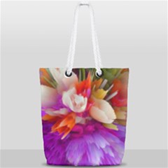 Poppy Flower Full Print Rope Handle Tote (small) by Sparkle