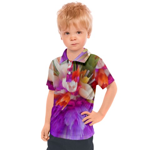 Poppy Flower Kids  Polo Tee by Sparkle