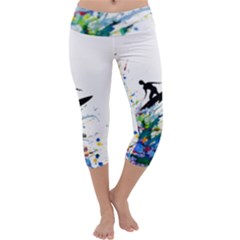 Nature Surfing Capri Yoga Leggings by Sparkle