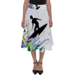 Nature Surfing Perfect Length Midi Skirt by Sparkle