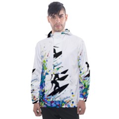 Nature Surfing Men s Front Pocket Pullover Windbreaker by Sparkle
