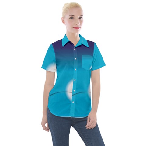 Fishing Women s Short Sleeve Pocket Shirt by Sparkle