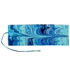 Blue Waves Roll Up Canvas Pencil Holder (m) by Sparkle