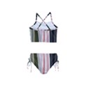 Satin Strips Girls  Tankini Swimsuit View2