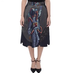 Illustration Drunk Astronaut Classic Midi Skirt by Vaneshart