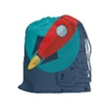 Rocket With Science Related Icons Image Drawstring Pouch (XL) View1