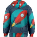 Rocket With Science Related Icons Image Kids  Zipper Hoodie Without Drawstring View2