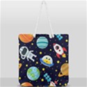 Space Seamless Pattern Full Print Rope Handle Tote (Large) View2
