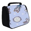 Seamless Pattern With Space Theme Full Print Travel Pouch (Small) View2