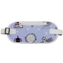 Seamless Pattern With Space Theme Rounded Waist Pouch by Vaneshart