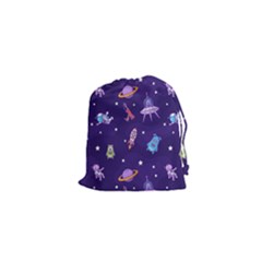 Space Seamless Pattern Drawstring Pouch (xs) by Vaneshart