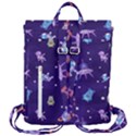 Space Seamless Pattern Flap Top Backpack View3