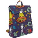 Vector Flat Space Design Background With Text Flap Top Backpack View2
