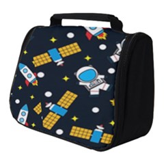 Seamless Adventure Space Vector Pattern Background Full Print Travel Pouch (small) by Vaneshart