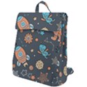 Space Seamless Pattern Flap Top Backpack View1