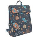 Space Seamless Pattern Flap Top Backpack View2