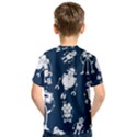 White Robot Blue Seamless Pattern Kids  Sport Mesh Tee View2