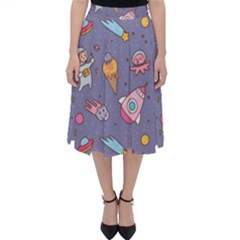 Outer Space Seamless Background Classic Midi Skirt by Vaneshart