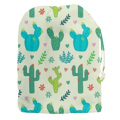 Cactus Succulents Floral Seamless Pattern Drawstring Pouch (3xl) by Vaneshart