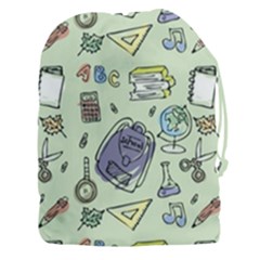 Hand Drawn Pattern School Drawstring Pouch (3xl) by Vaneshart