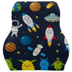 Big Set Cute Astronauts Space Planets Stars Aliens Rockets Ufo Constellations Satellite Moon Rover V Car Seat Velour Cushion  by Vaneshart