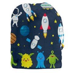 Big Set Cute Astronauts Space Planets Stars Aliens Rockets Ufo Constellations Satellite Moon Rover V Drawstring Pouch (3xl) by Vaneshart