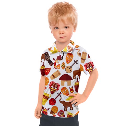 Africa Jungle Ethnic Tribe Travel Seamless Pattern Vector Illustration Kids  Polo Tee by Vaneshart