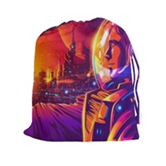 Far Future Human Colonization Drawstring Pouch (2xl) by Vaneshart