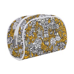 Hand Drawn Vector Illustration Doodle Funny World Makeup Case (small) by Vaneshart