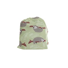 Sloths Pattern Design Drawstring Pouch (small) by Vaneshart