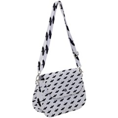 Freedom Concept Graphic Silhouette Pattern Saddle Handbag by dflcprintsclothing
