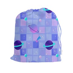Seamless Pattern Pastel Galaxy Future Drawstring Pouch (2xl) by Vaneshart