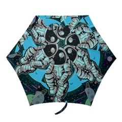 Astronaut Full Color Mini Folding Umbrellas by Vaneshart