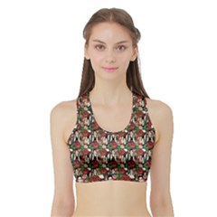 Swimmer 20s Teal Sports Bra With Border by snowwhitegirl