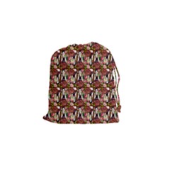 Swimmer 20s Burgundy Drawstring Pouch (small) by snowwhitegirl