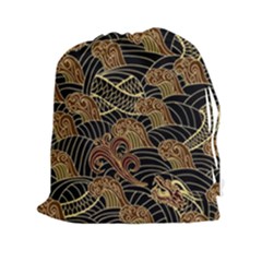 Oriental Traditional Seamless Pattern Dragon Drawstring Pouch (2xl) by Vaneshart