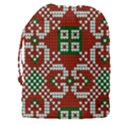 Grandma S Christmas Knitting Pattern Red Green White Colors Drawstring Pouch (3XL) View2