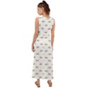 Ant Sketchy Comic Style Motif Pattern V-Neck Chiffon Maxi Dress View2
