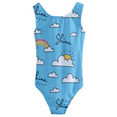 Sky Pattern Kids  Cut-out Back One Piece Swimsuit by Vaneshart